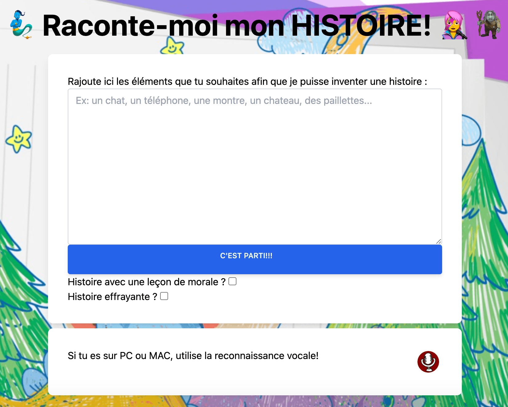 Illustration du projet qui génère des histoires pour enfants